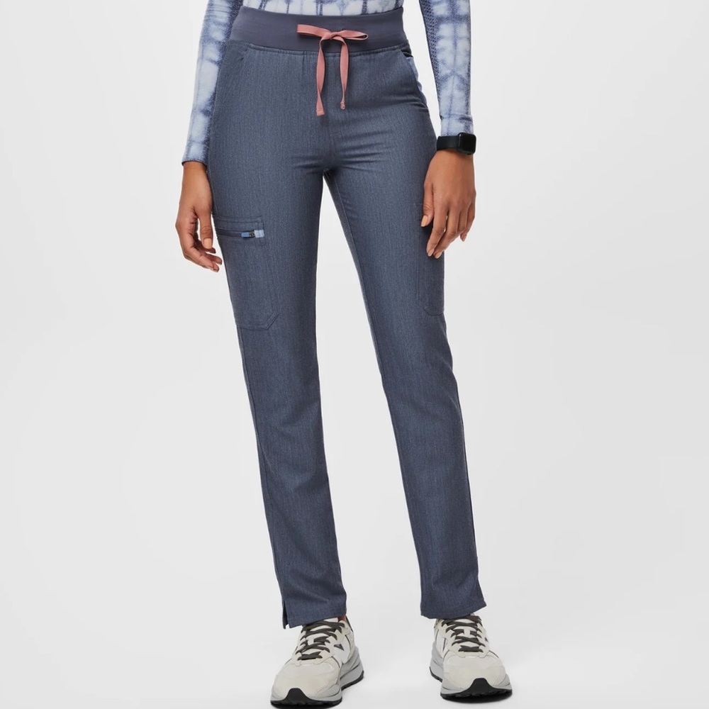 Figs High Waisted Yola Skinny scrub pants